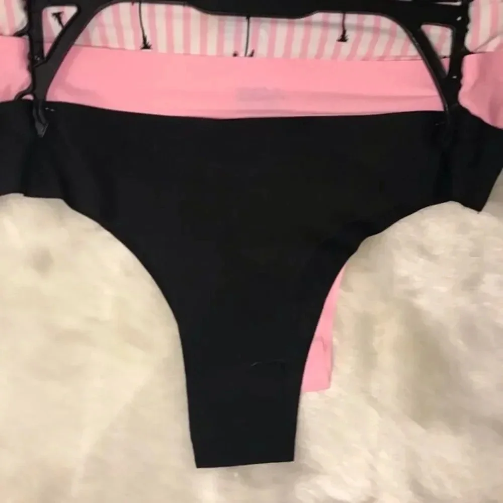 AQS Assorted Seamless Thong Panties 3 Pack - Picture 4 of 4